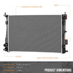Aluminum Radiator for Chrysler Pacifica Voyager (2017–2023) DPI-13641