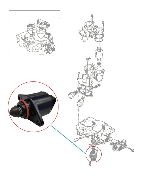 Idle Air Control Valve for Mercruiser V6 V8 4.3 5.0 5.7 7.4 (EFI TBI MPI)