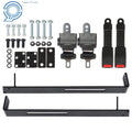 2 Retractable Golf Cart Seat Belts & Bracket Kit for E-Z-GO Yamaha Club Car
