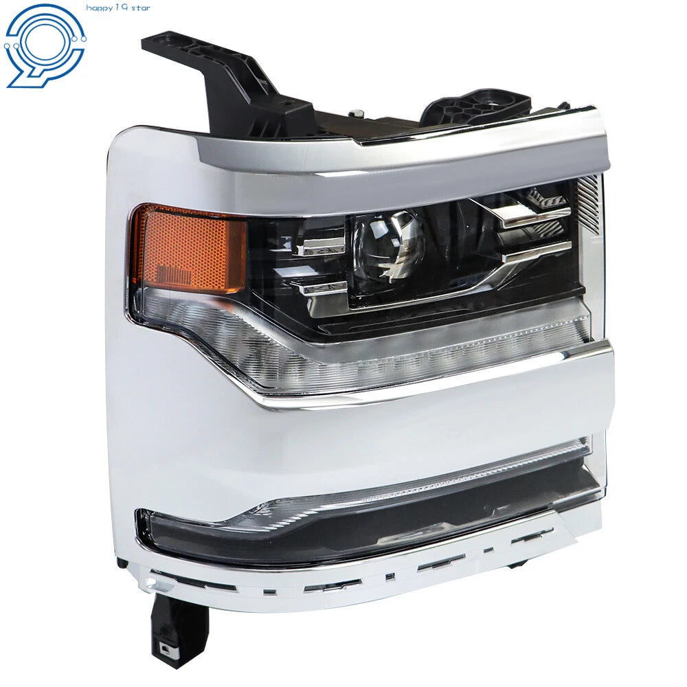 LED Headlight for Chevrolet Silverado 1500 (2016–2018) Chrome Housing Right Side