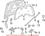 Radiator Support Baffle Clip for Chrysler Dodge (2008–2010)