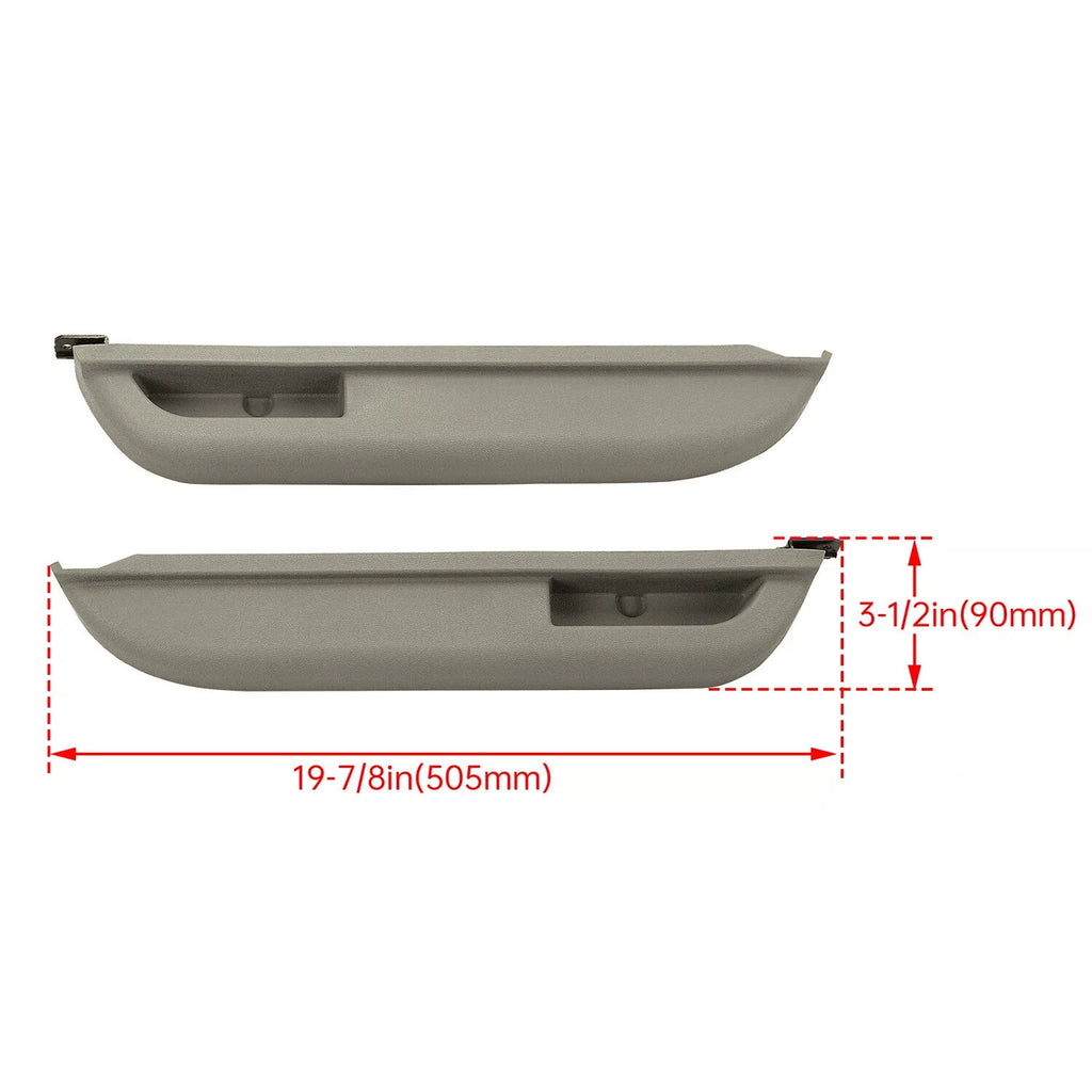 2X Front Door Armrest for Chevy Blazer C/K1500 C/K2500 (1990–1994) GMC Yukon Gray