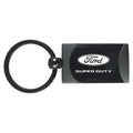 Gun Metal Two-Tone Rectangular Keychain -Officially Licensed for Ford Super Duty