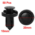 50pcs 10mm Plastic Rivets Mudguard Retainer Clips for Honda Acura (N/A)