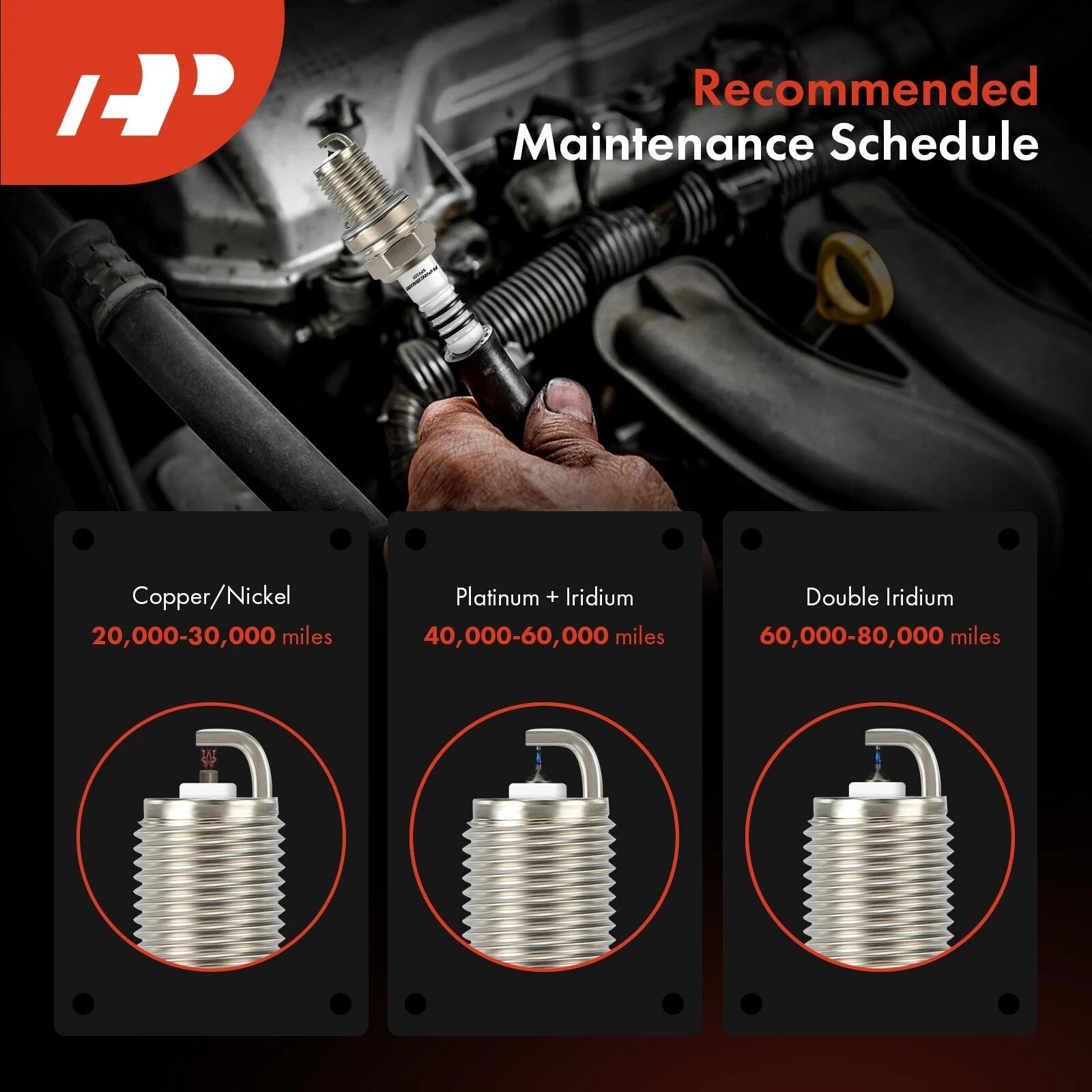 Set of 4 Iridium Platinum Spark Plugs for Toyota Corolla (1990–1992)