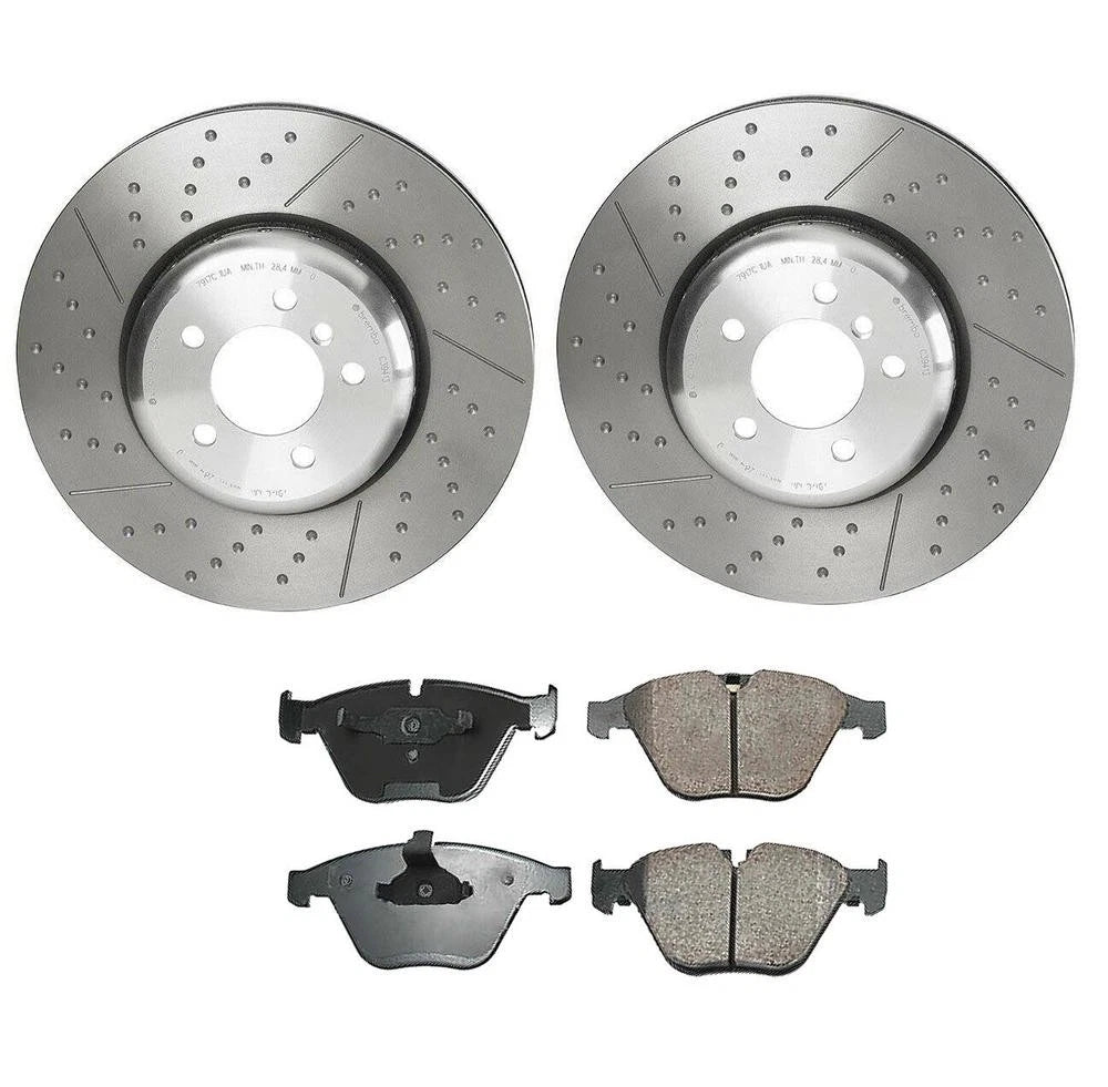 Front Brake Kit with Euro Pads & 370mm Disc Rotors for BMW F93 335i (2018–2020)