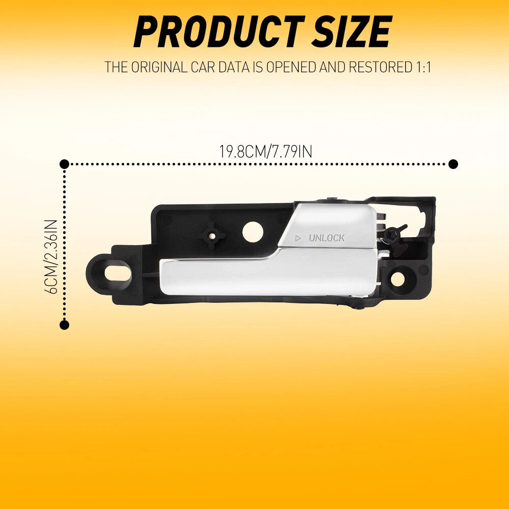 2X Interior Rear Door Handles for Ford Fusion (2006–2012)