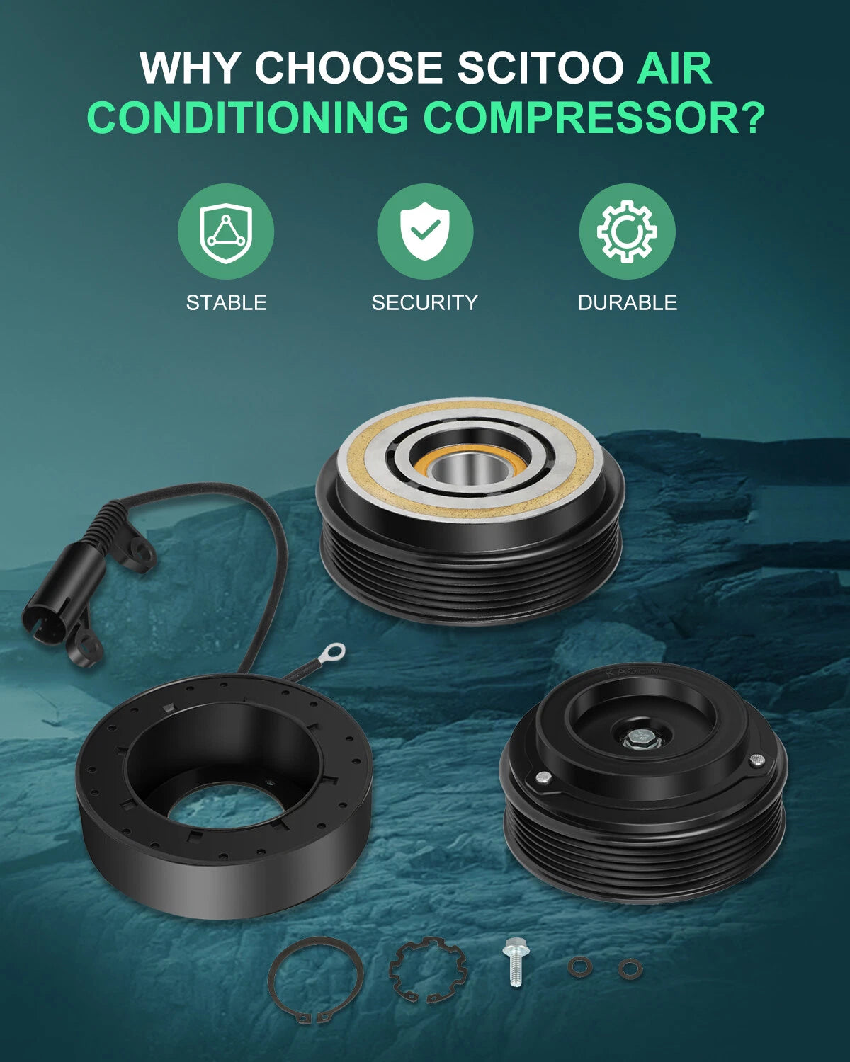 A/C Compressor Clutch Kit for Mercedes-Benz Dodge Sprinter Crossfire (1998–2000)