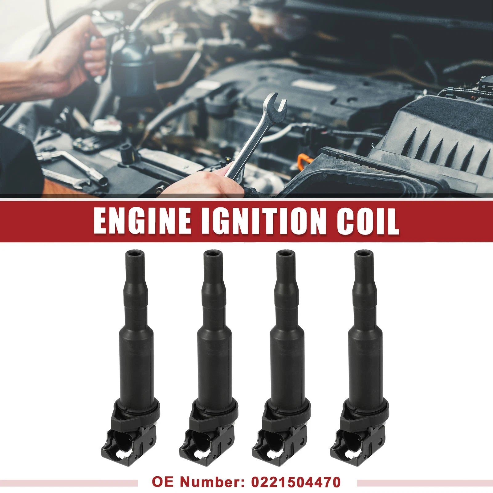 Set of 4 Ignition Coil Packs for BMW 128i (2008–2013)