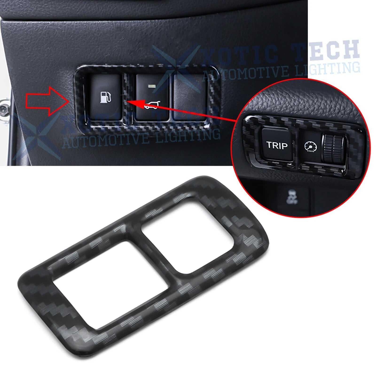 Carbon Fiber Style Console Function Button Cover Trim for Honda Accord (2018–2022)