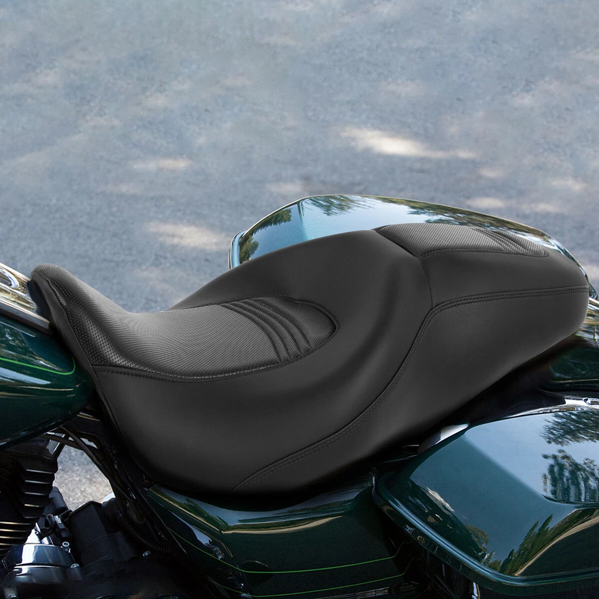Driver & Passenger Seat for Harley Touring Street Road Glide (2009–2023) Black