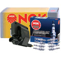 NGK HEI Ignition Coil & 8 Iridium IX Spark Plugs Kit for Dodge Dakota Ram 1500 (1997–2001)