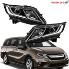 Set of 2 Halogen Headlights with LED DRL for Honda Odyssey (2018–2020)
