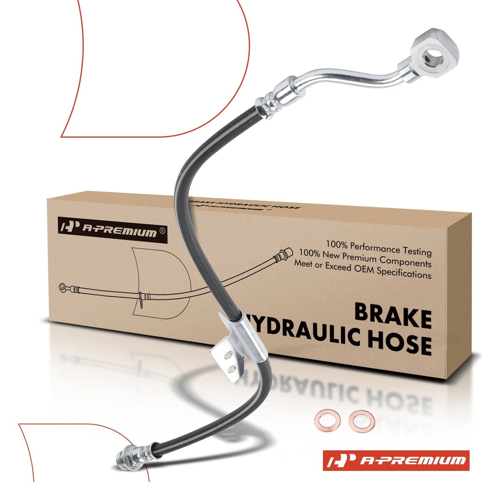 Front Right Brake Hydraulic Hose for Chevy Tahoe (1995–2000) GMC Yukon (1992–1999)