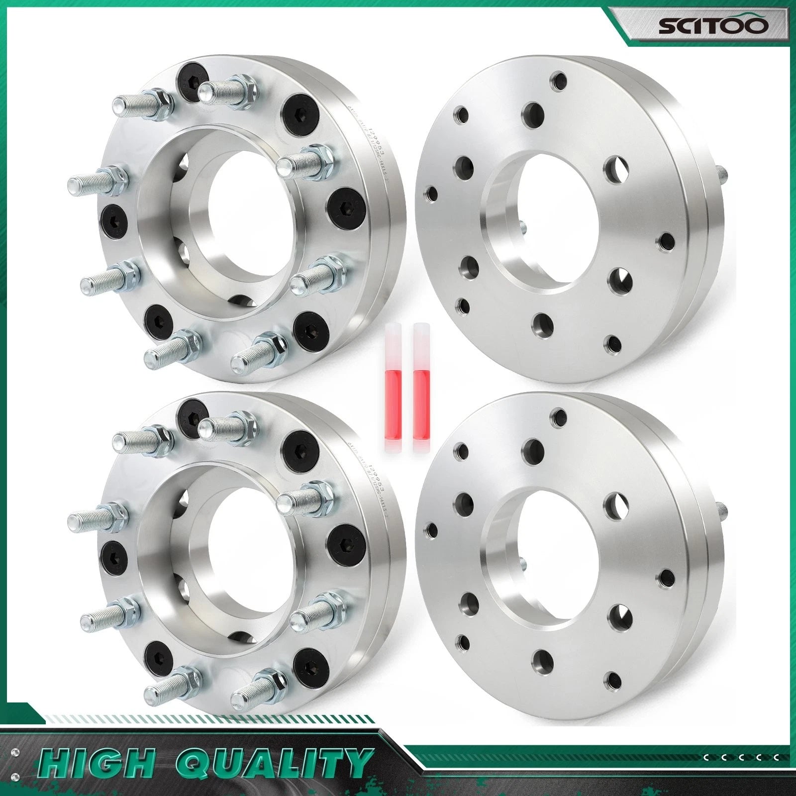 Set of 4 Wheel Adapters 6x135 to 8x170 M14x1.5 for Ford Expedition (2015–2025)