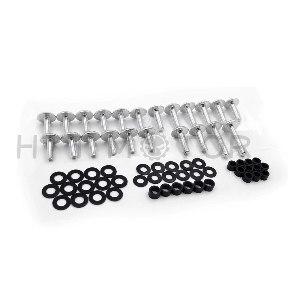 Fairing Bolts Kit for Kawasaki Ninja ZX6RR ZX6R 636 (2003–2006) - Silver Round