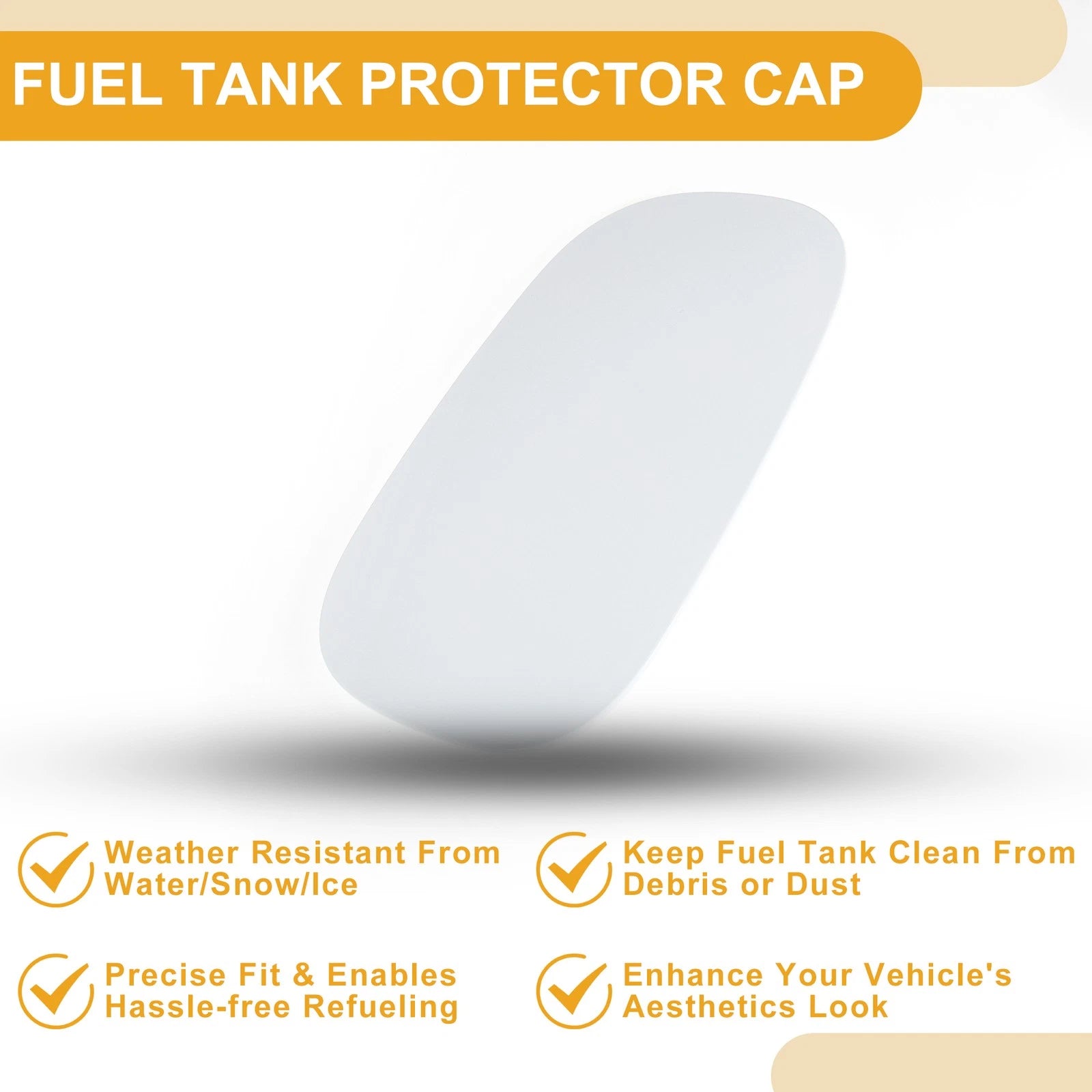 Fuel Tank Door Cap for Mercedes-Benz C253 (2016–2019) Fuel Filler Flap Cover White
