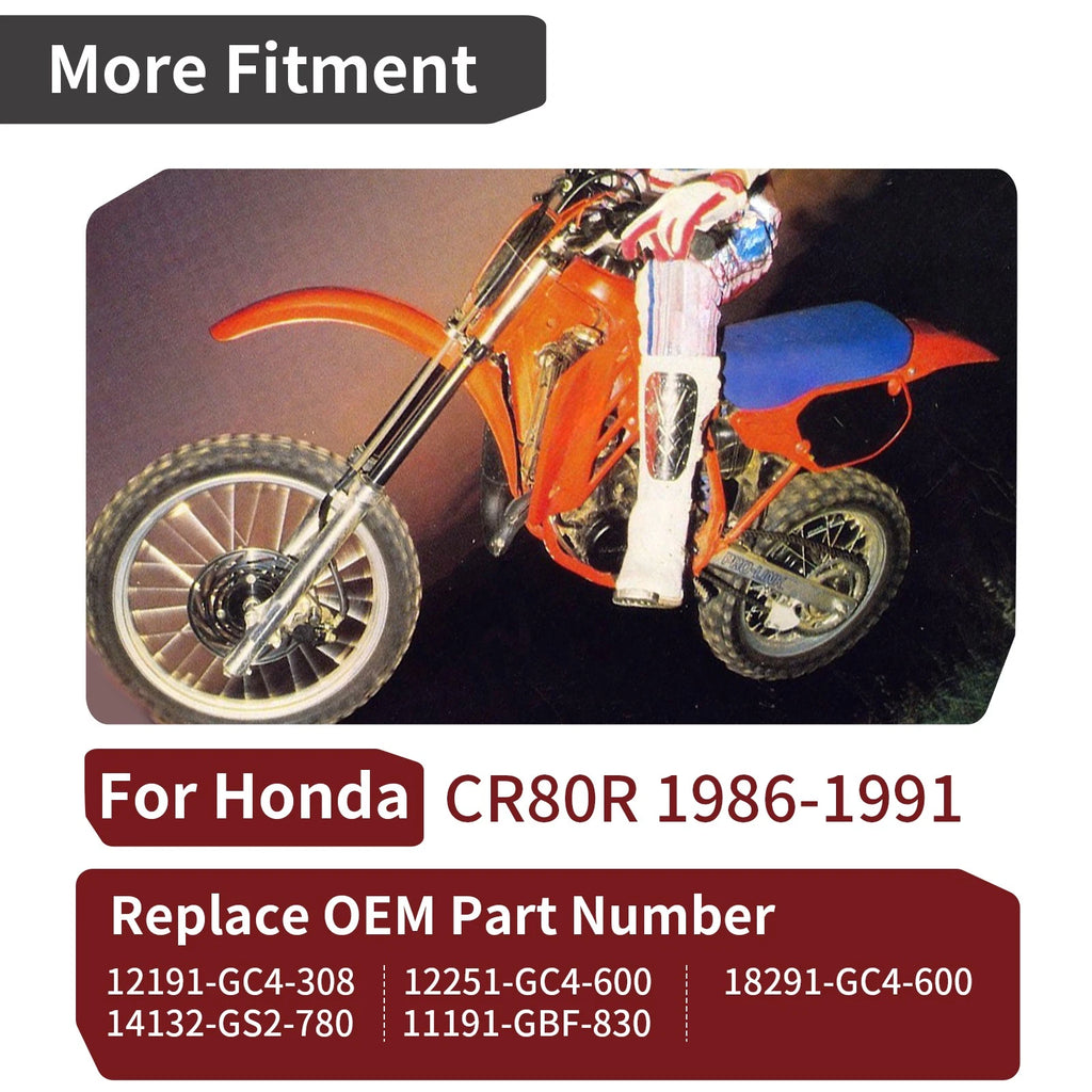 Complete Engine Gasket Kit with Oil Seal for Honda CR80R (1986–1991)