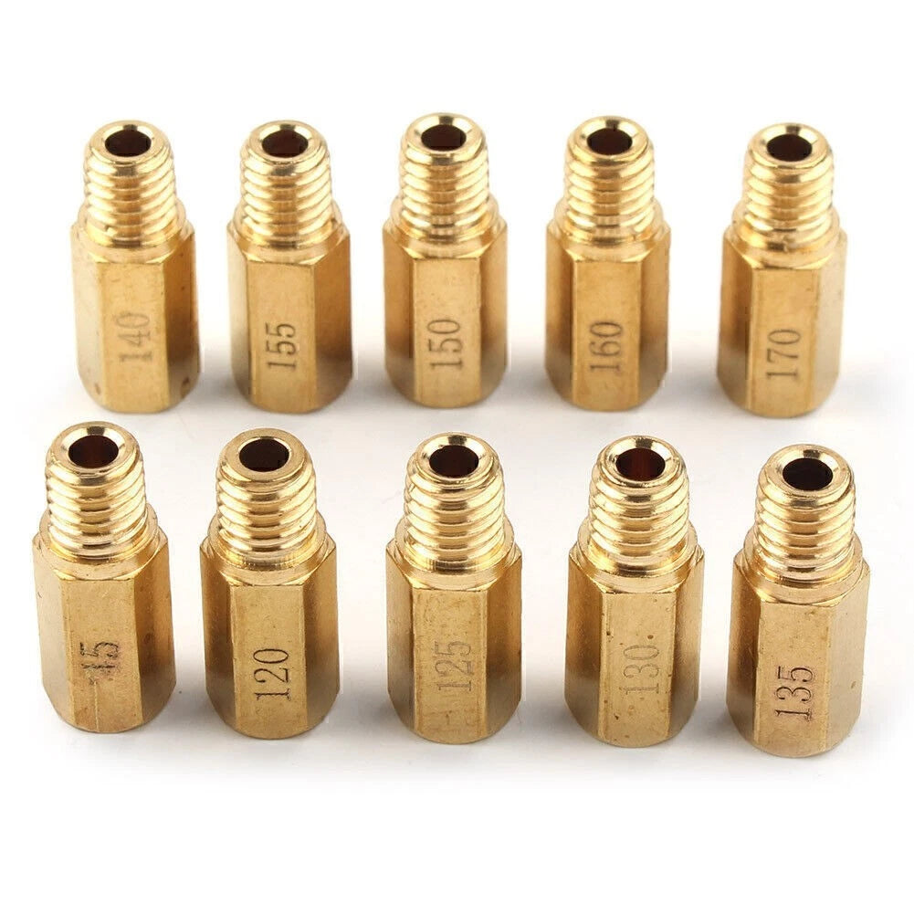 10PCS Carburetor Main Jets Kit for PWK Mikuni OKO KOSO #120-#170