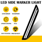LH & RH Smoke Lens Rear Side Marker Reflectors for Ford Mustang (1994–1998)