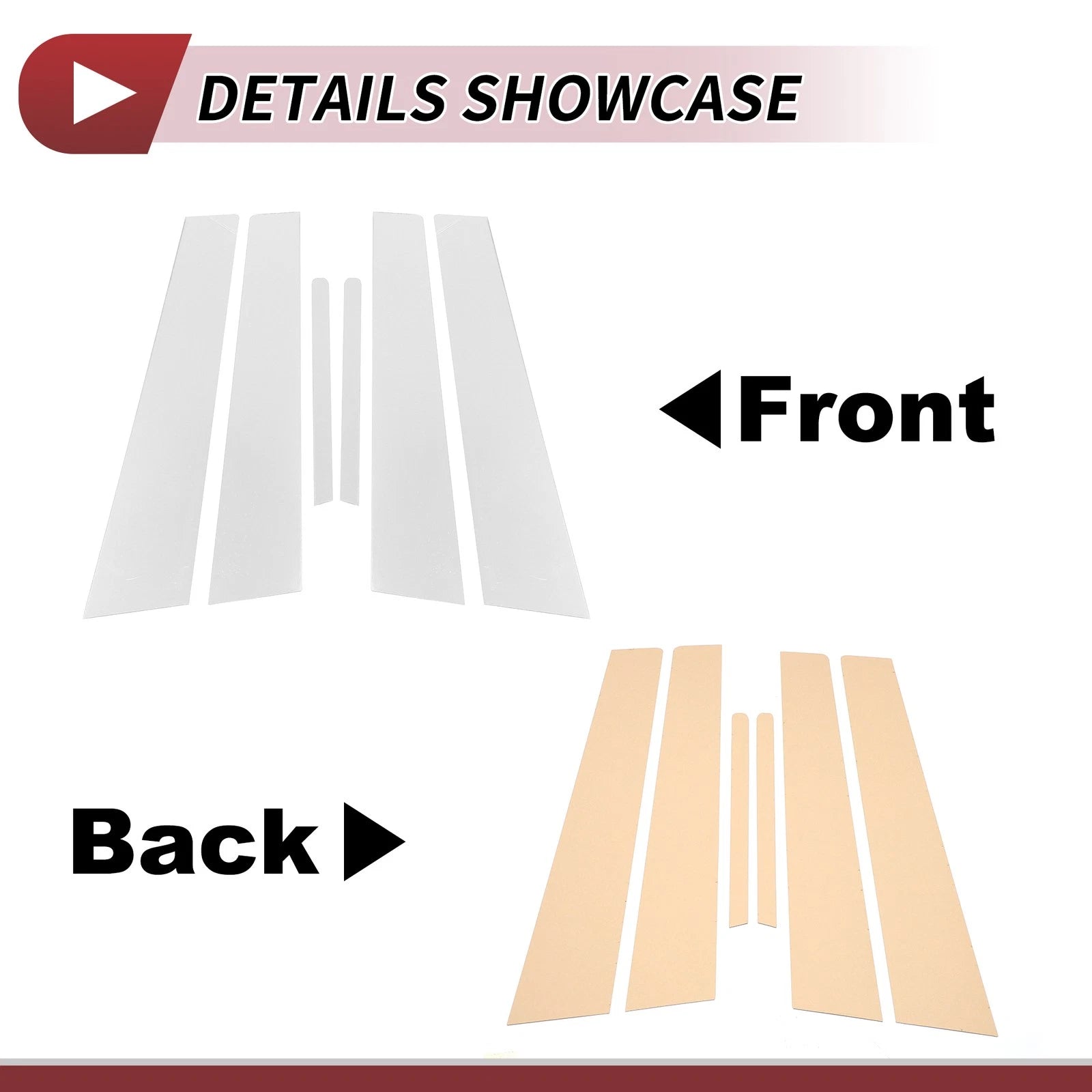 6 Pcs Door Pillar Window Trim for Kia Forte Cerato (2014–2018) Chrome