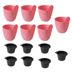 Set of 7 Self-Watering Hanging Flower Pots for Garden Decor