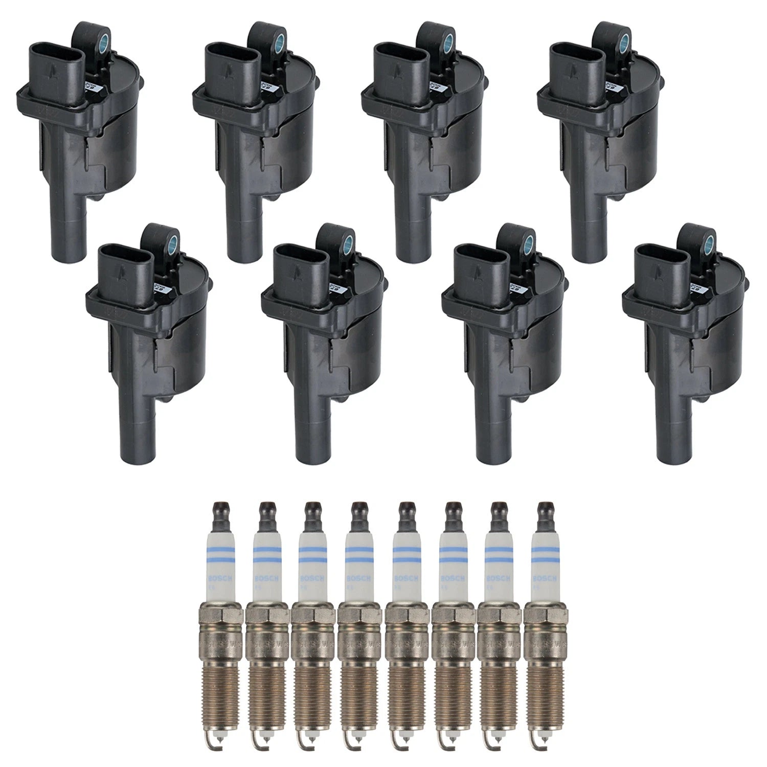Set of 8 Ignition Coils & Spark Plugs for Chevrolet Suburban Yukon (1999–2006)