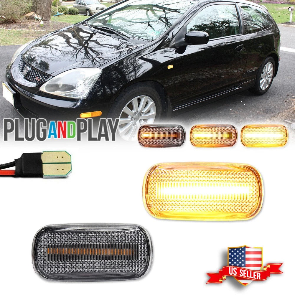Amber LED Side Marker Lamp for Honda Acura RSX Integra Civic (JDM)