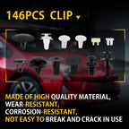 Set of 146 Fender Door Hood Bumper Trim Clip Retainers for Toyota