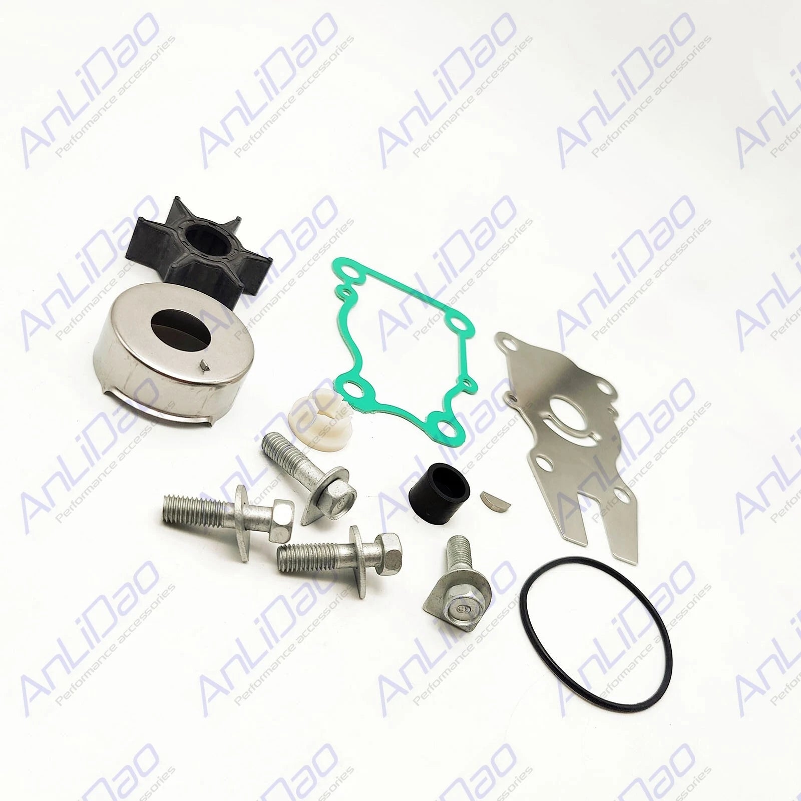 Water Pump Impeller Repair Kit for Yamaha Outboard F40 F50 F60HP (63D-W0078-01-00)