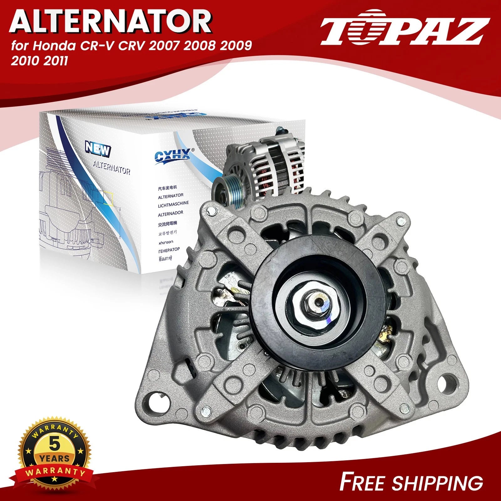 Alternator for Ford F-150 (2011–2014) V8 5.0L 220A 12V