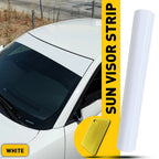 Universal Windshield Vinyl Decal Strip - White Banner