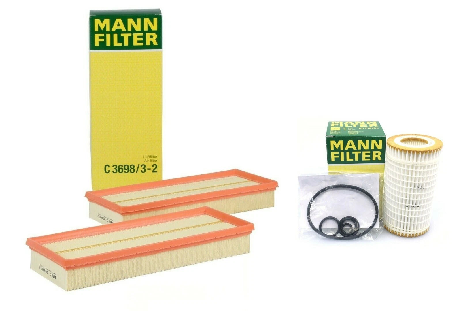 Set of 2 Air Filters & Oil Filter Mann for Mercedes W164 W203 W211 C209 R171