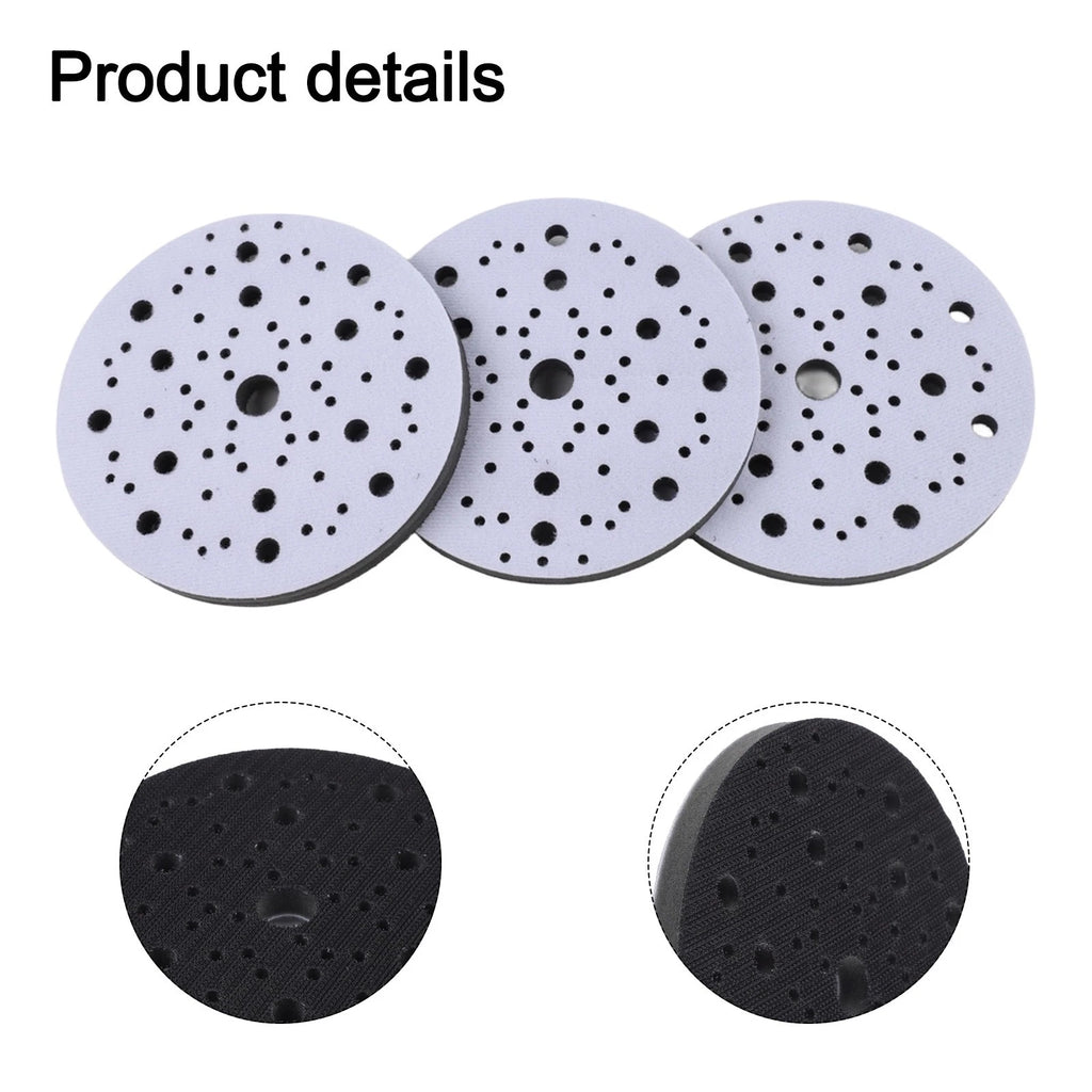 3PCS 150mm Polishing Backing Pads with 70 Holes for Enhanced Cutting