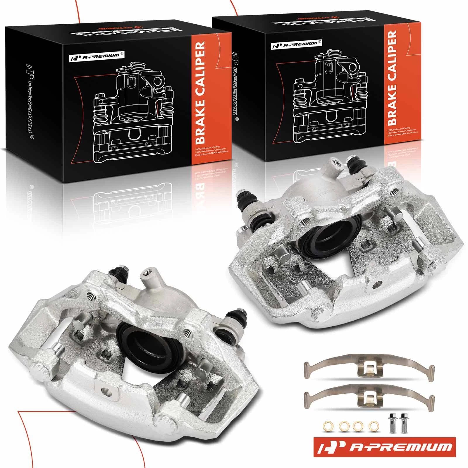 Pair Front Brake Calipers with Bracket for Mercedes-Benz W212 (2009–2016)
