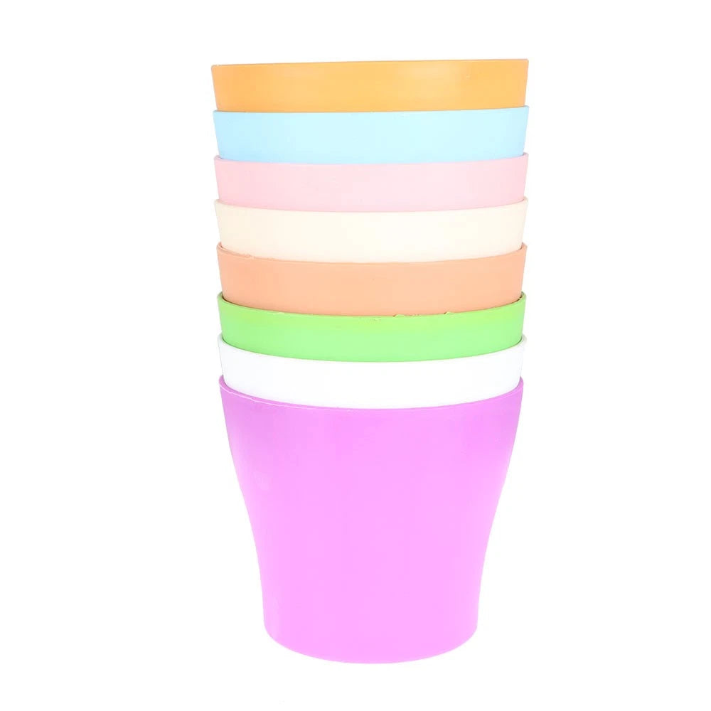 Set of 4 Colorful Plastic Plant Containers for Nursery Seedlings