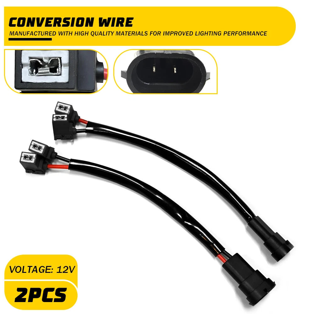 H11 to H1 Headlight Adapter Harness for Various Vehicles 