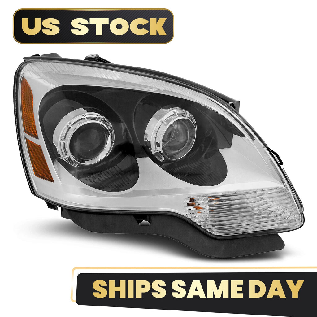 HID Headlight Right Passenger Side Chrome for GMC Acadia (2007–2012)