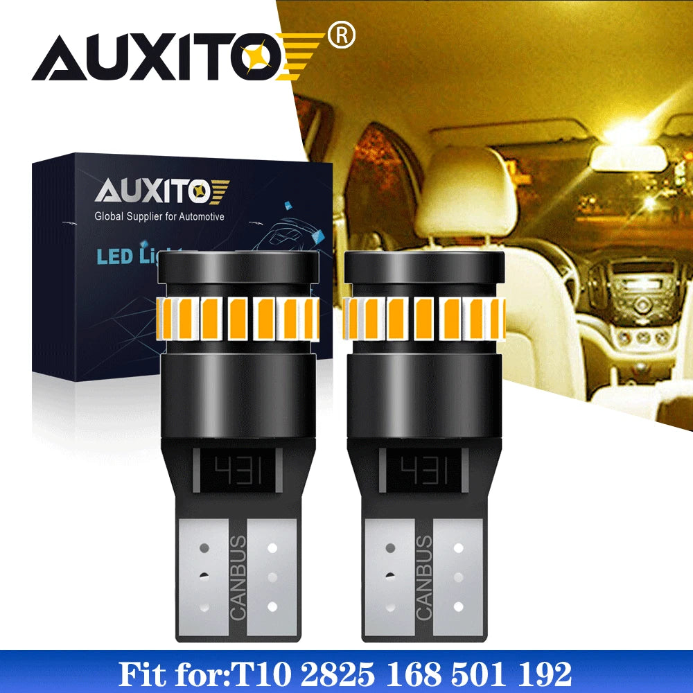 2X Amber LED Front Side Marker Light Bulbs 168 194 2825 T10 501 W5W for