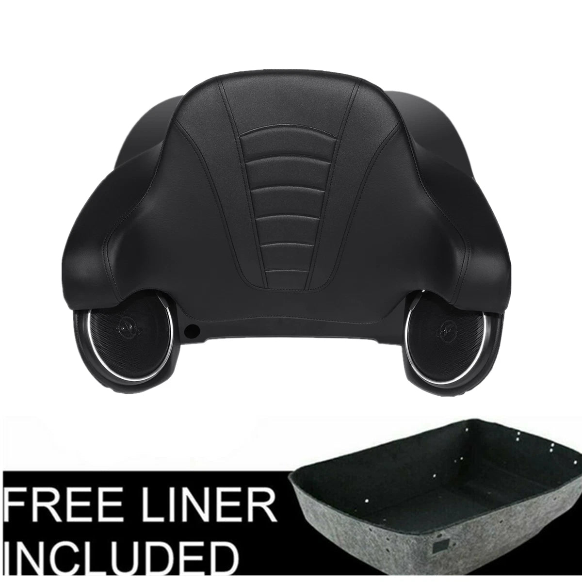 6.5" Black King Trunk Speakers Mount Rack for Harley Touring Road Glide (2014–2023)