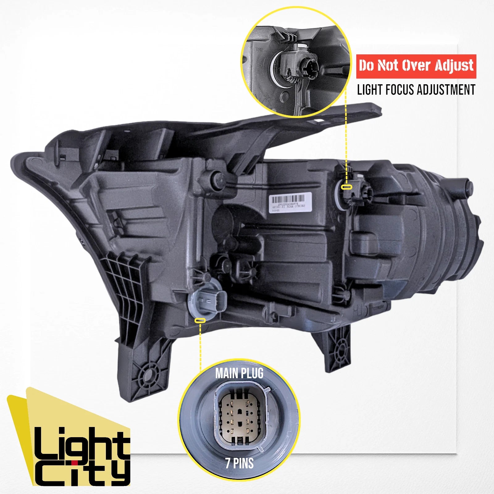 LED Headlight RH for Dodge Durango (2021–2024) - Chrome, Auto Hi-Beam