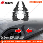 2X Carbon Look Front Side Fender Vent Trim for Toyota GR86 Subaru BRZ (2022–2025)