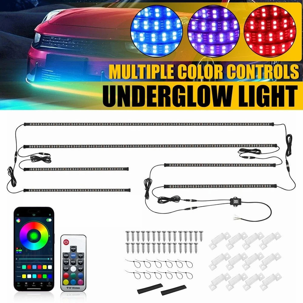 RGB LED Underglow Light Kit for Car (Multi-Color Chasing)