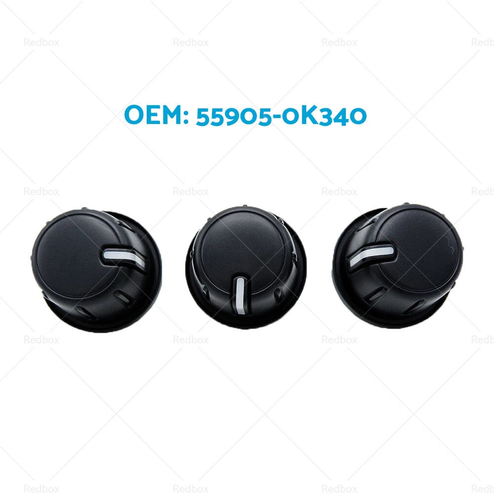 3pcs Heater Fan Control Switch Knob for Toyota Hilux Vigo (TGN16 KUN16)