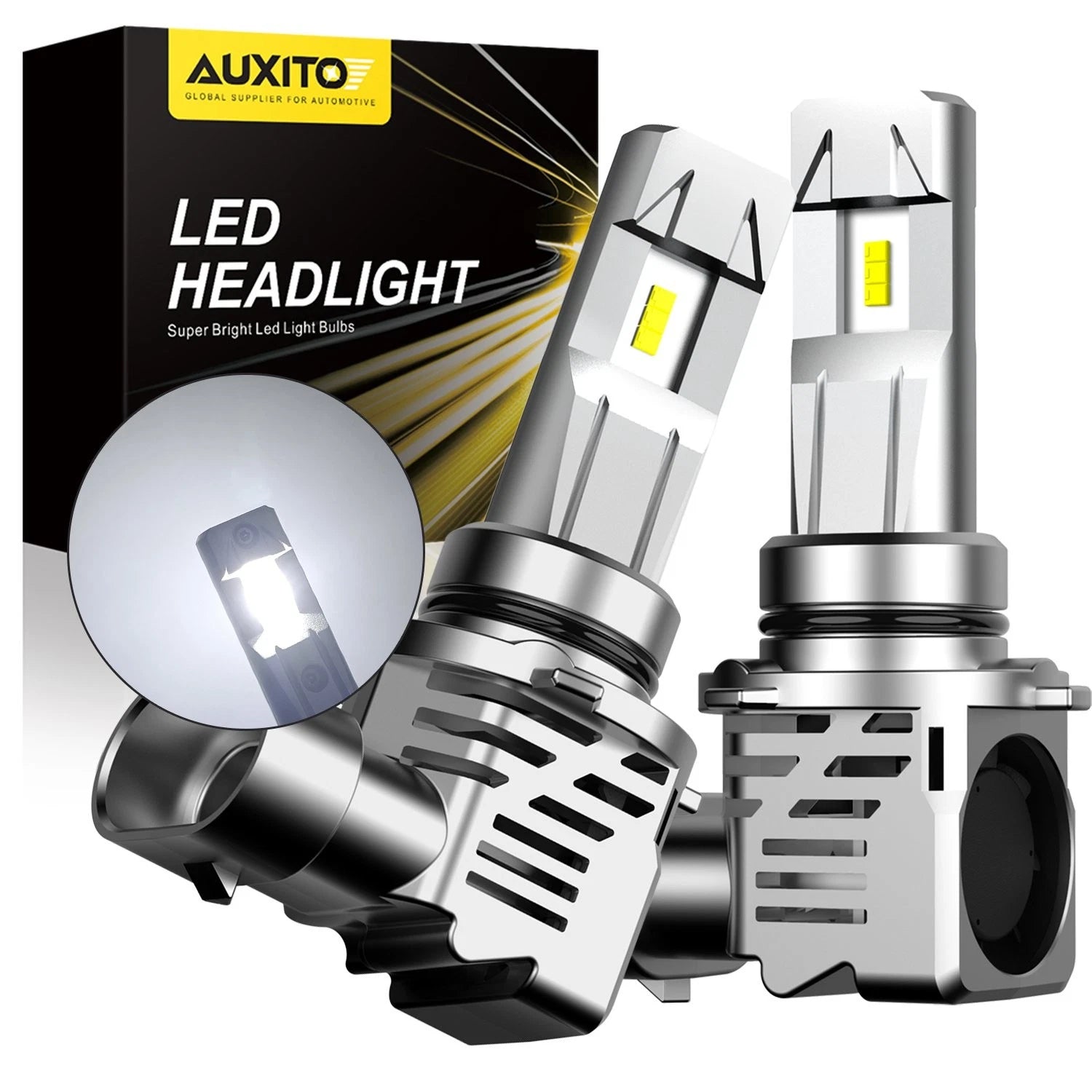 2X AUXITO 9006 LED Headlight Bulbs for
