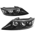 Pair of Projector Headlights for Kia Sorento (2011–2013) Black/Clear