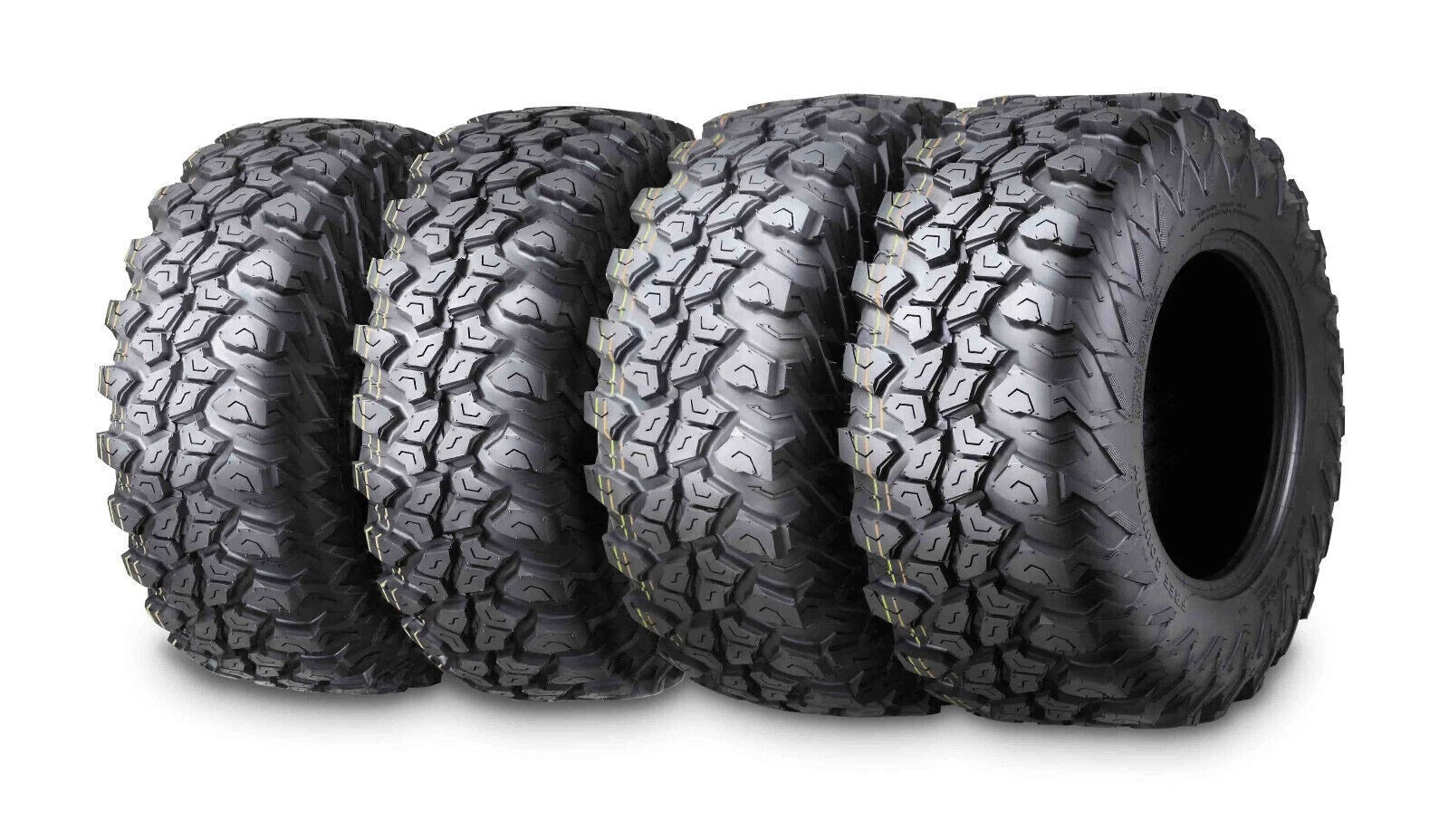 Set of 4 25x8R12 25x10R12 ATV UTV Tires 8PR Radial w/Side Scuff