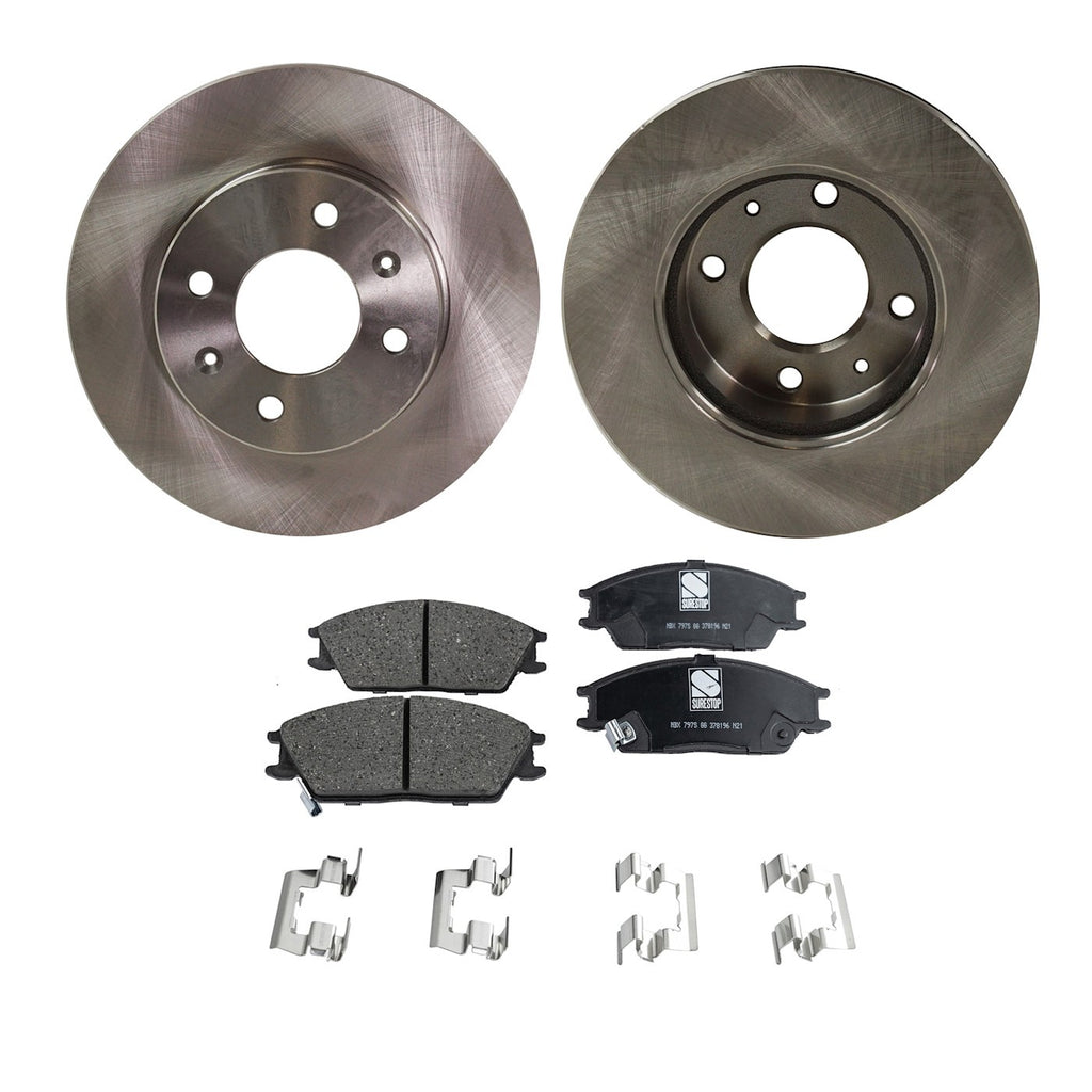 Front Brake Disc Rotors and Pads Kit for Hyundai Accent (2003–2005)