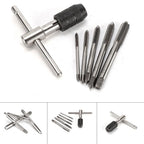 Tap Drill Set for M3-M8 with T Handle Ratchet Wrench