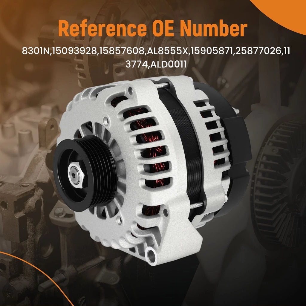 160A Alternator for Chevrolet Silverado 3500 HD 6.0L (2007–2014) 15093928
